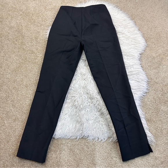 APC Black Wool Straight Leg Center Pleat Pants - Picture 4 of 5